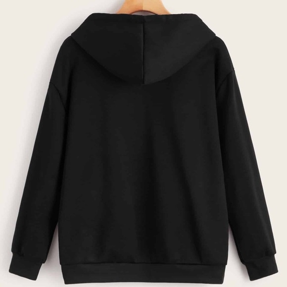 Women Hooded Sweatshirt Black - Picture 2 of 4